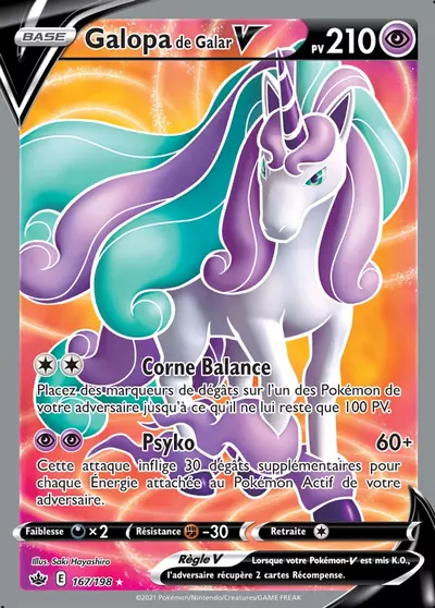 CRE 167 198 Galopa De Galar V PkmCards Fr