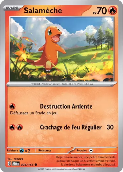 MEW 004 165 Salamèche PkmCards fr