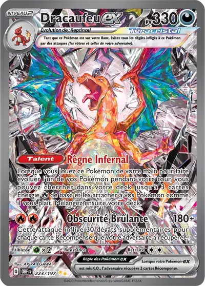 Ultra - Pokemon - Flammes Obsidiennes - Dracaufeu ex 215/197